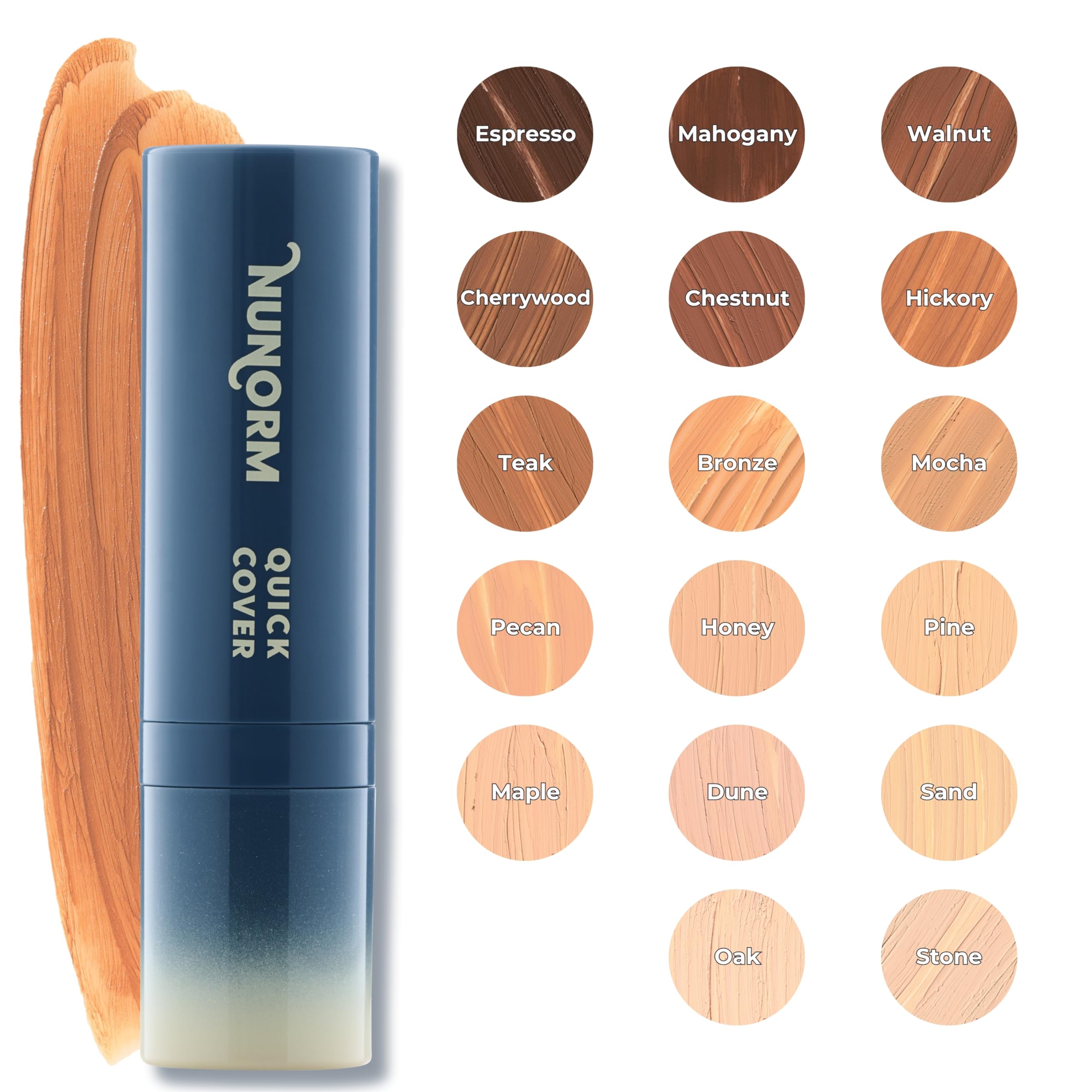 NuNorm Foundation & Concealer Stick for Men – Buildable Coverage for Dark Circles, Blemishes & Redness