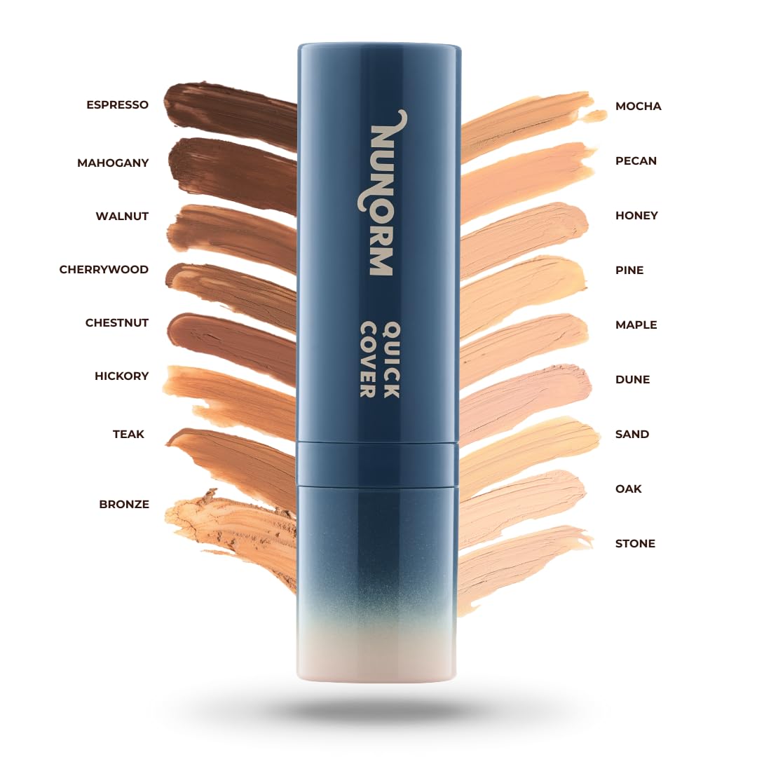 NuNorm Foundation & Concealer Stick for Men – Buildable Coverage for Dark Circles, Blemishes & Redness