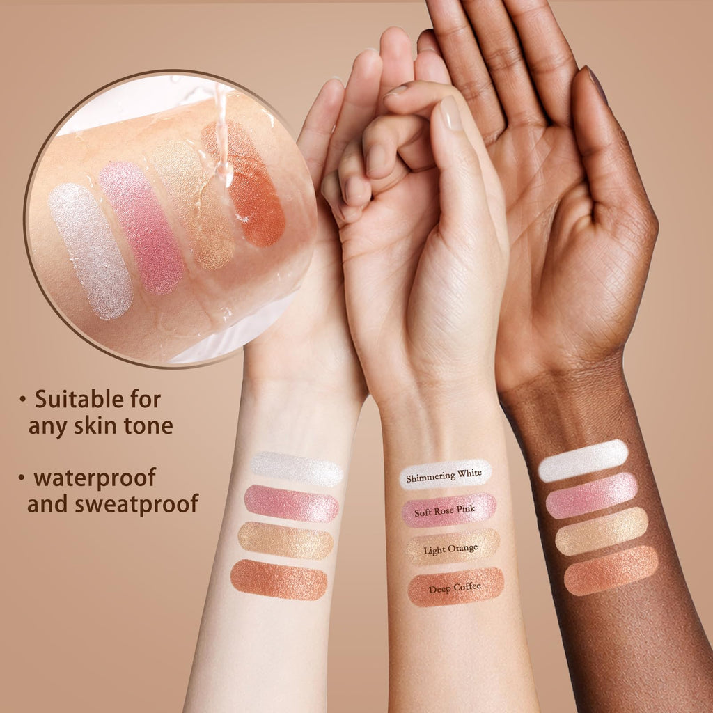 Nunuda Eyes & Cheeks Palette – 4-in-1 Eyeshadow, Blush, Highlighter & Bronzer