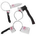 NUOBESTY 3pcs Halloween Horror Headbands – Creepy Knife & Axe Through Head Hairpieces for Carnival Costumes