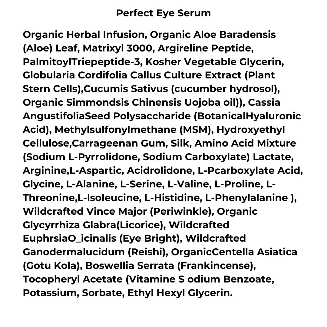 NuOrganic Perfect Eye Serum – Vegan, Patented PhytoCellular Science, Brightens Under-Eye Area