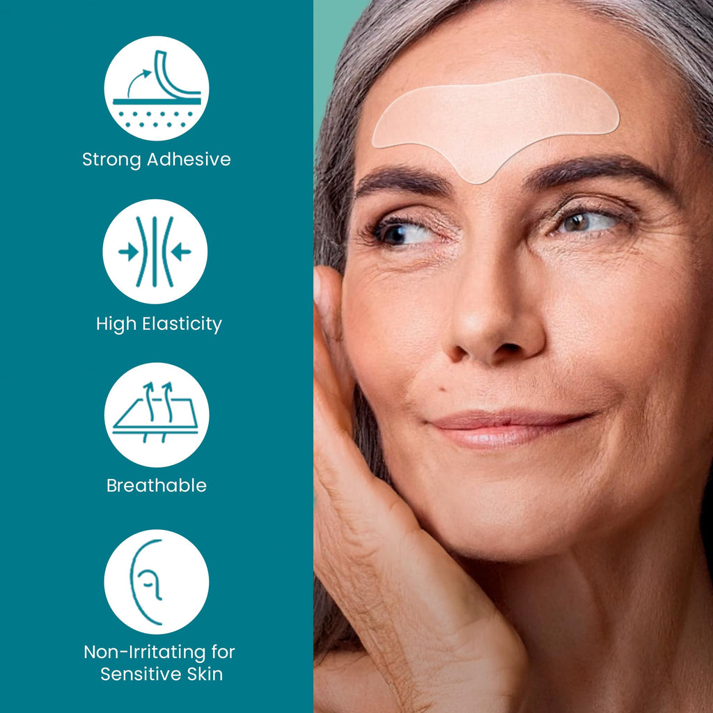 NURIVE Advanced Wrinkle Patches 20ct – Forehead, Smile & Frown Lines | Retinol + Collagen