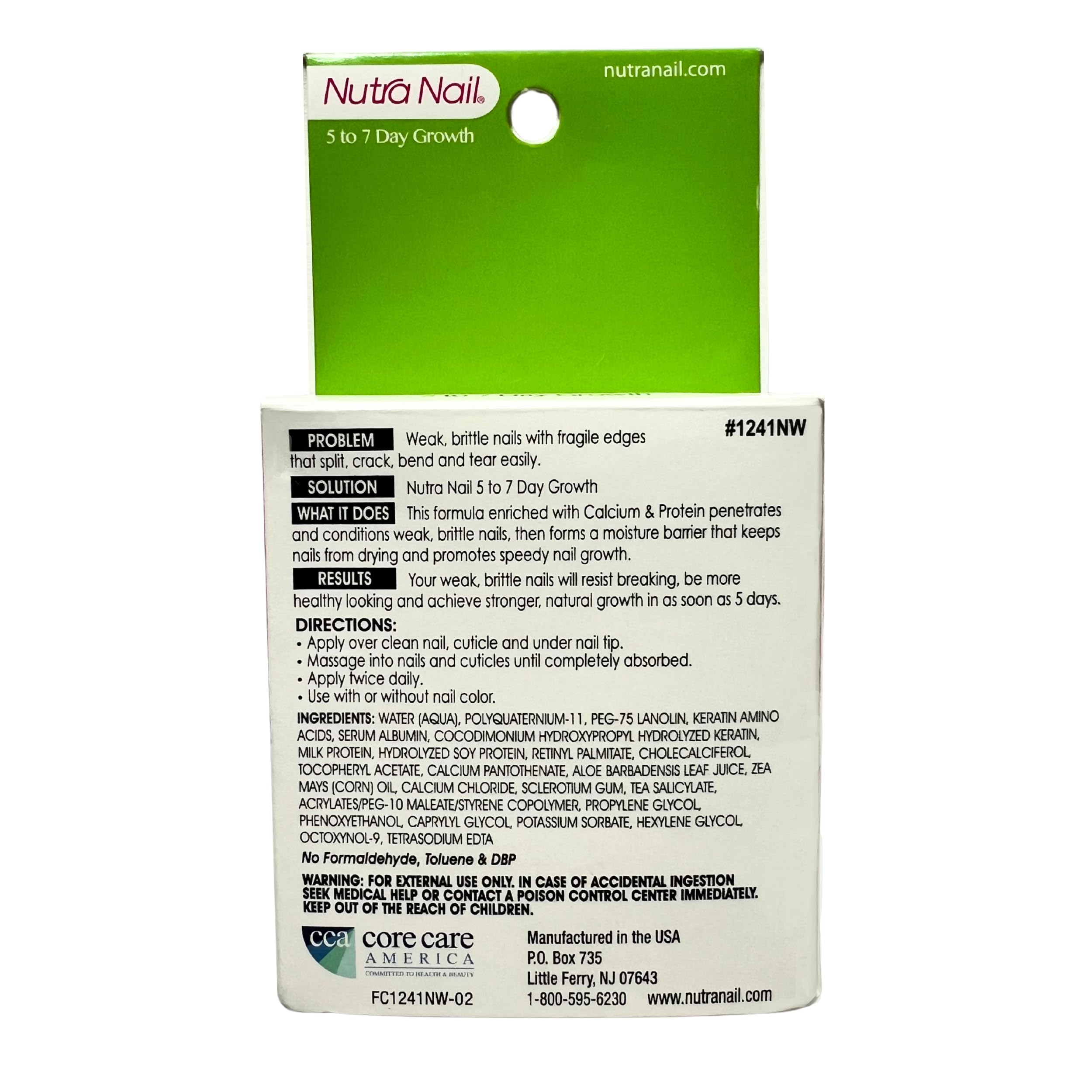 Nutra Nail 5 to 7 Day Growth Treatment - Fast Nail Strengthener Repair Serum (0.47 fl oz) Pack of 2