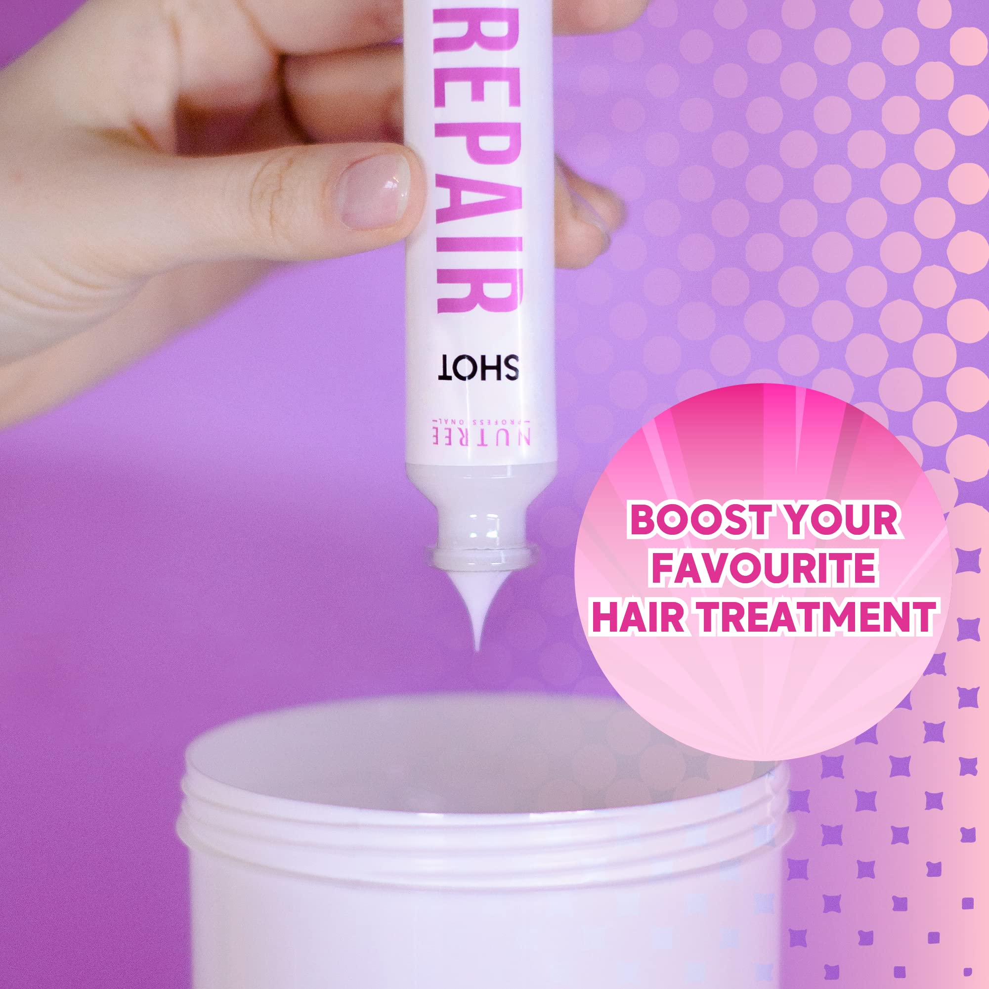 Nutree Professional Keratin Hair Treatment Repair Shot – Ultra Concentrated 1.58 oz with Keratin & Hyaluronic Acid