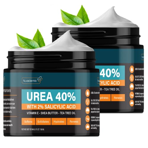 NUVADERMIS 40% Urea Cream – Full-Body Moisturizer for Extremely Dry Skin, 5.3 oz, 2-Pack