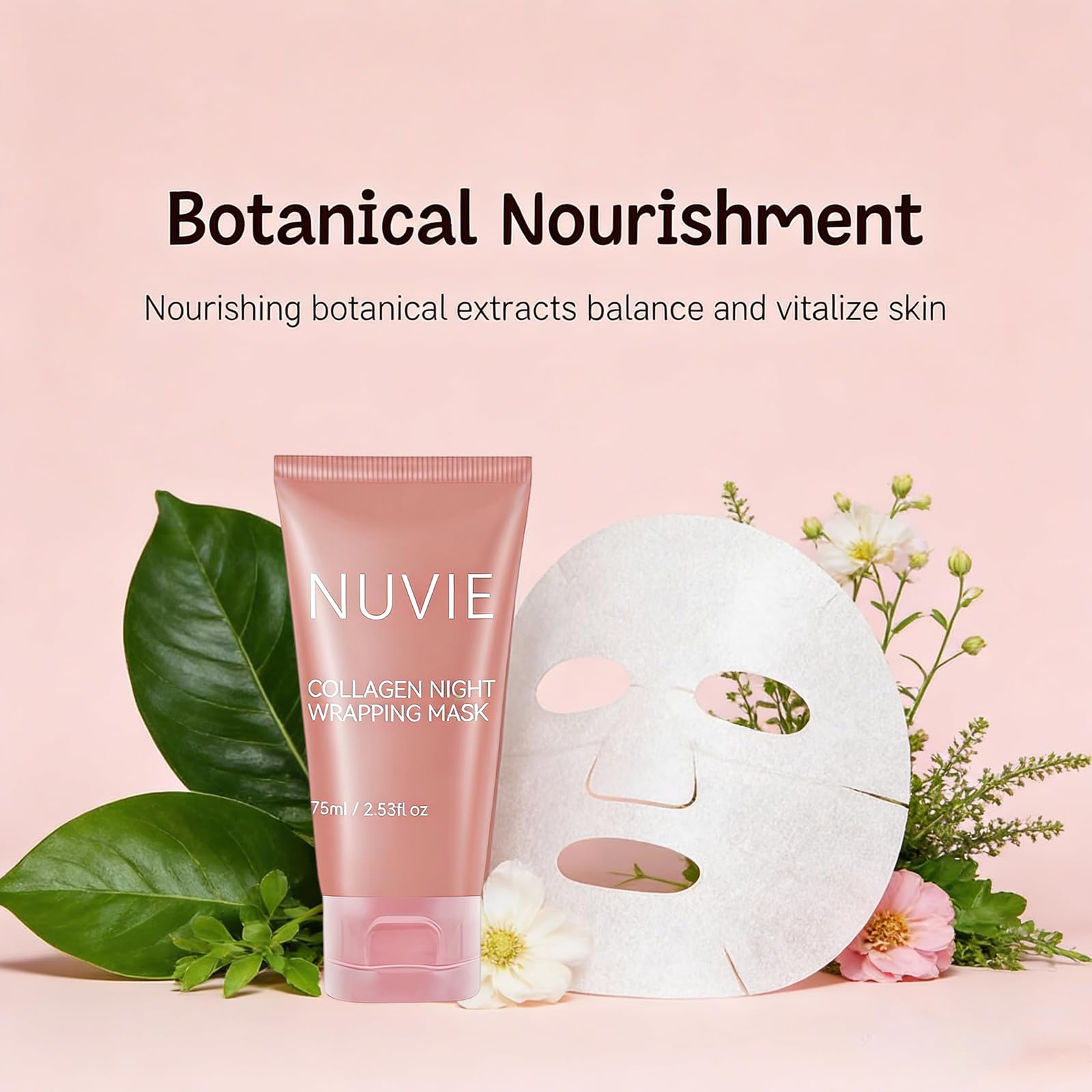 Nuvie Collagen Overnight Peel Mask – Hydration & Elasticity (2.53 oz)