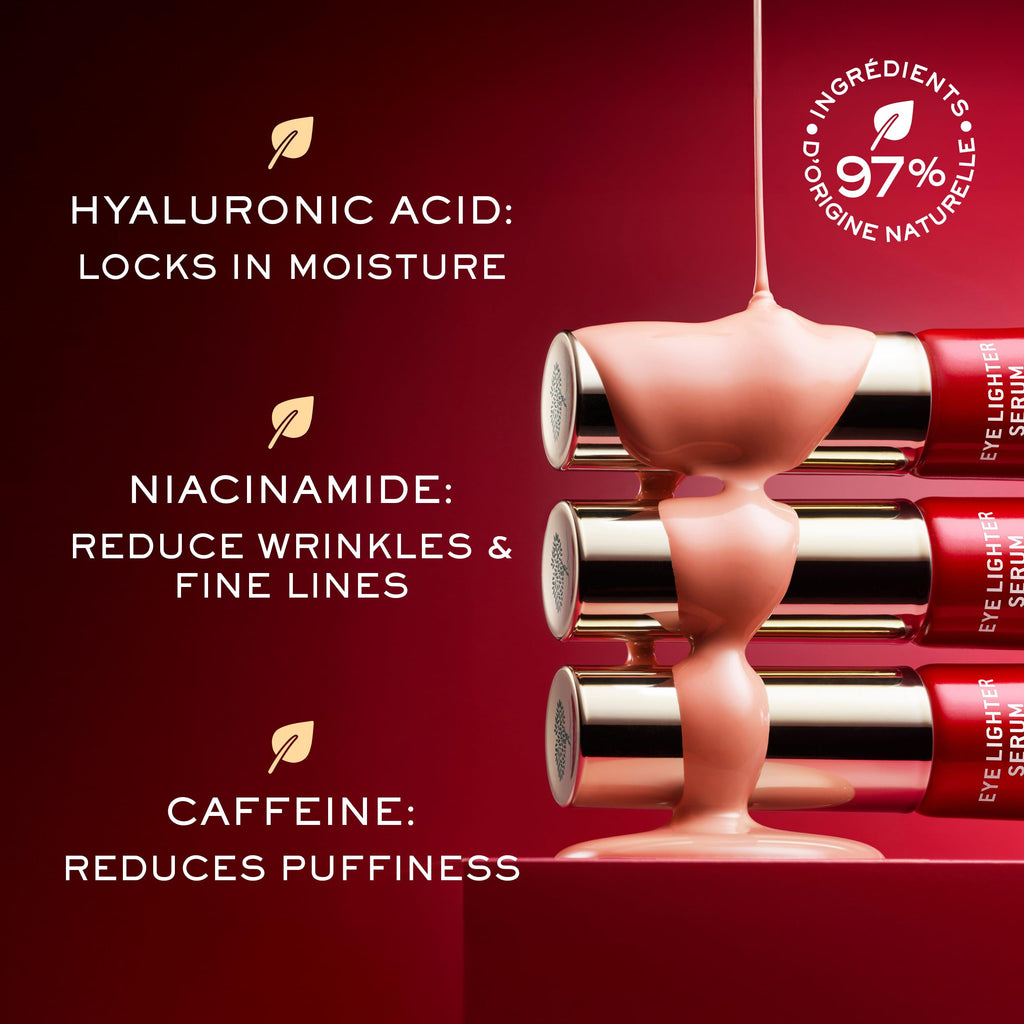 Nuxe Merveillance Lift Eye Lighter Serum – Hyaluronic Acid, Niacinamide & Caffeine | 0.4 oz