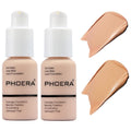 Nvyue PHOERA Foundation 2 Pack – Matte, Oil-Control, Waterproof Liquid Foundation in 103 Warm Peach + 104 Buff Beige