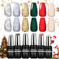 NXJ INFILILA Cat Eye Christmas Gel Nail Polish Set – 6 Colors in 10ml, Feline Luster07