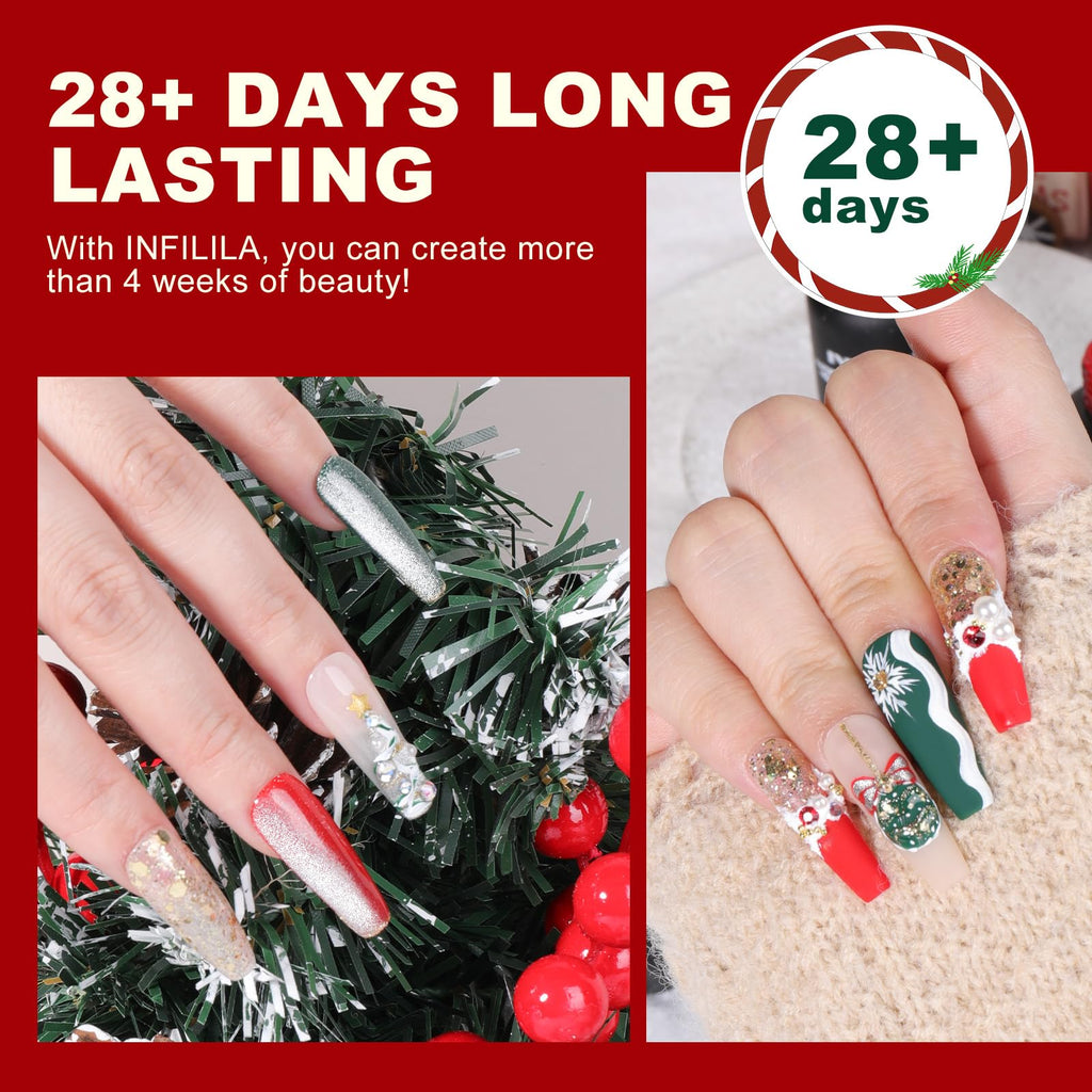 NXJ INFILILA Cat Eye Christmas Gel Nail Polish Set – 6 Colors in 10ml, Feline Luster07
