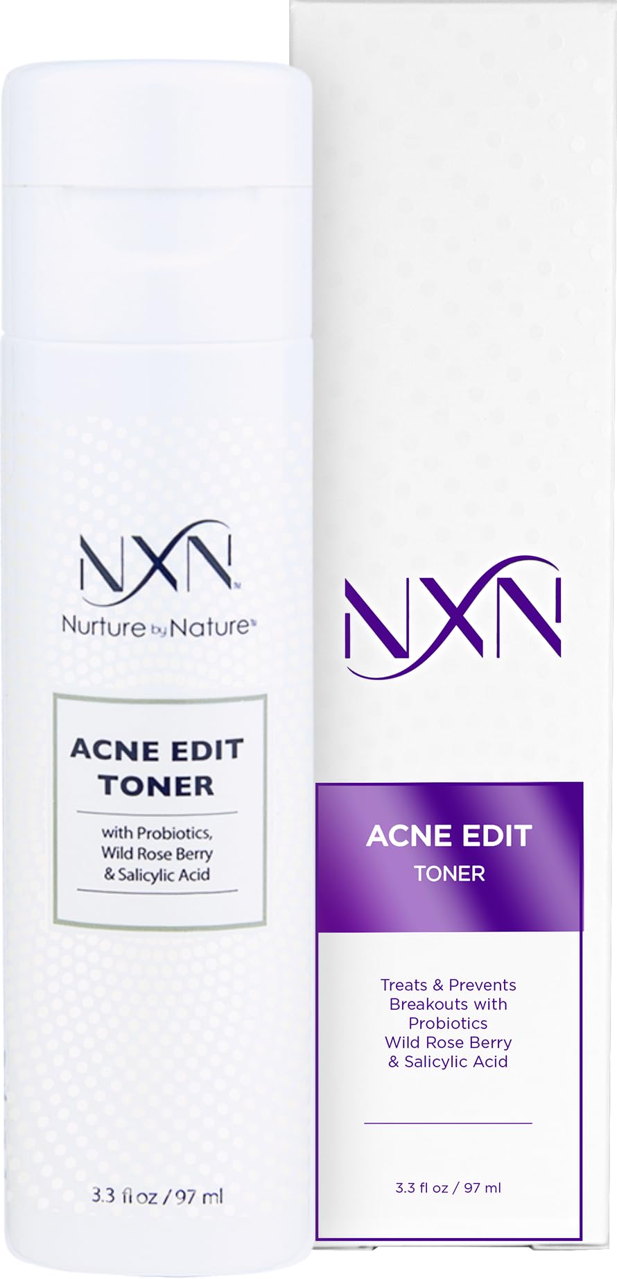NXN Acne Facial Toner with Salicylic Acid, Witch Hazel & Probiotics | Alcohol-Free