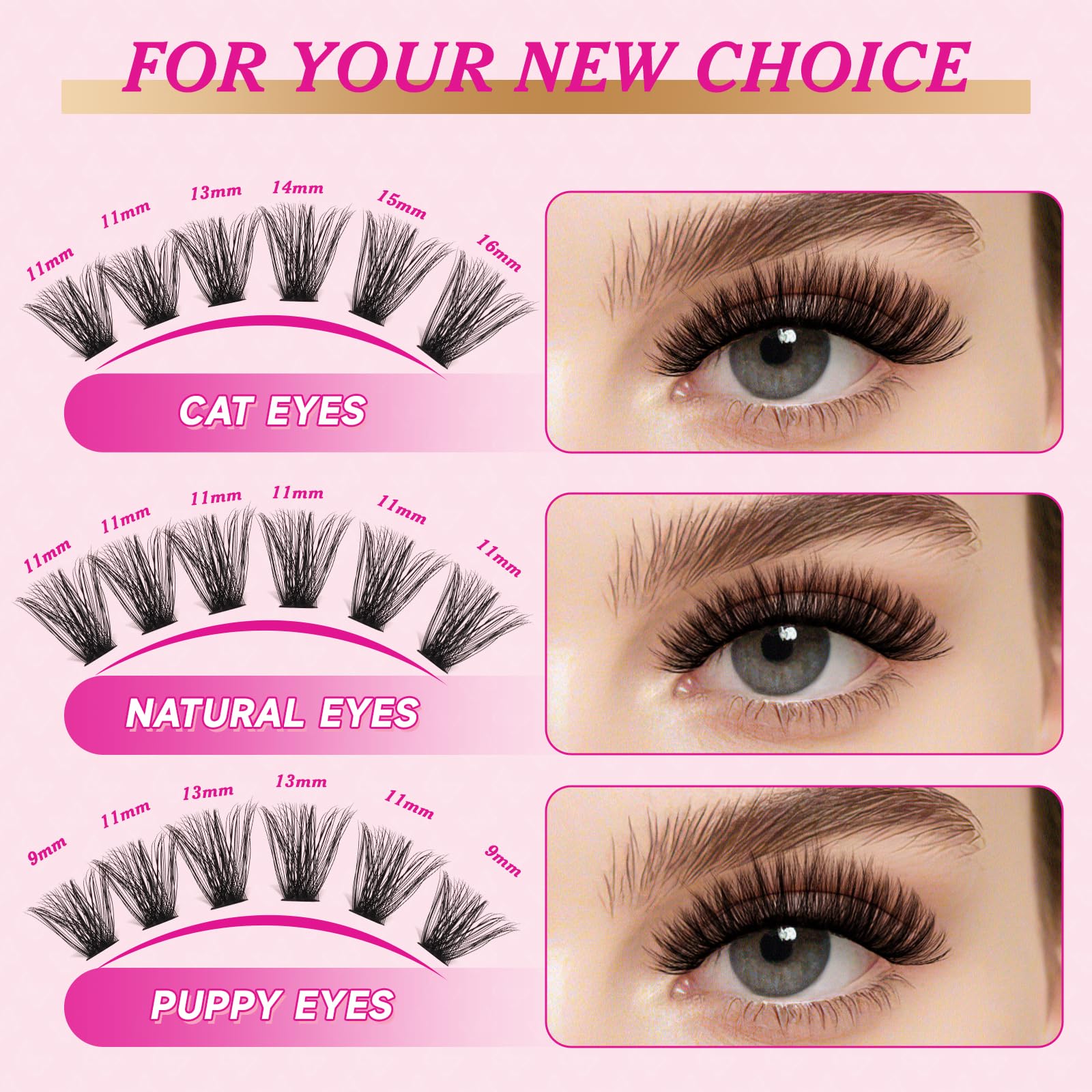NYCAAR DIY Lash Extension Kit – 280Pcs, 30D/40D Clusters, 0.07D Curl, 9-16mm, Glue Remover