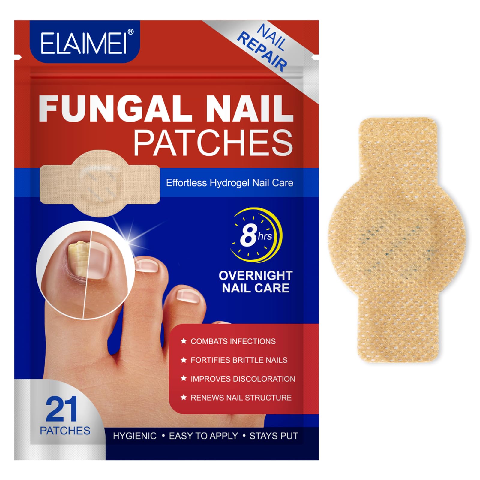 Nyloriaine Fungal Nail Patches - Extra Strength Toe Nail Repair (21p)