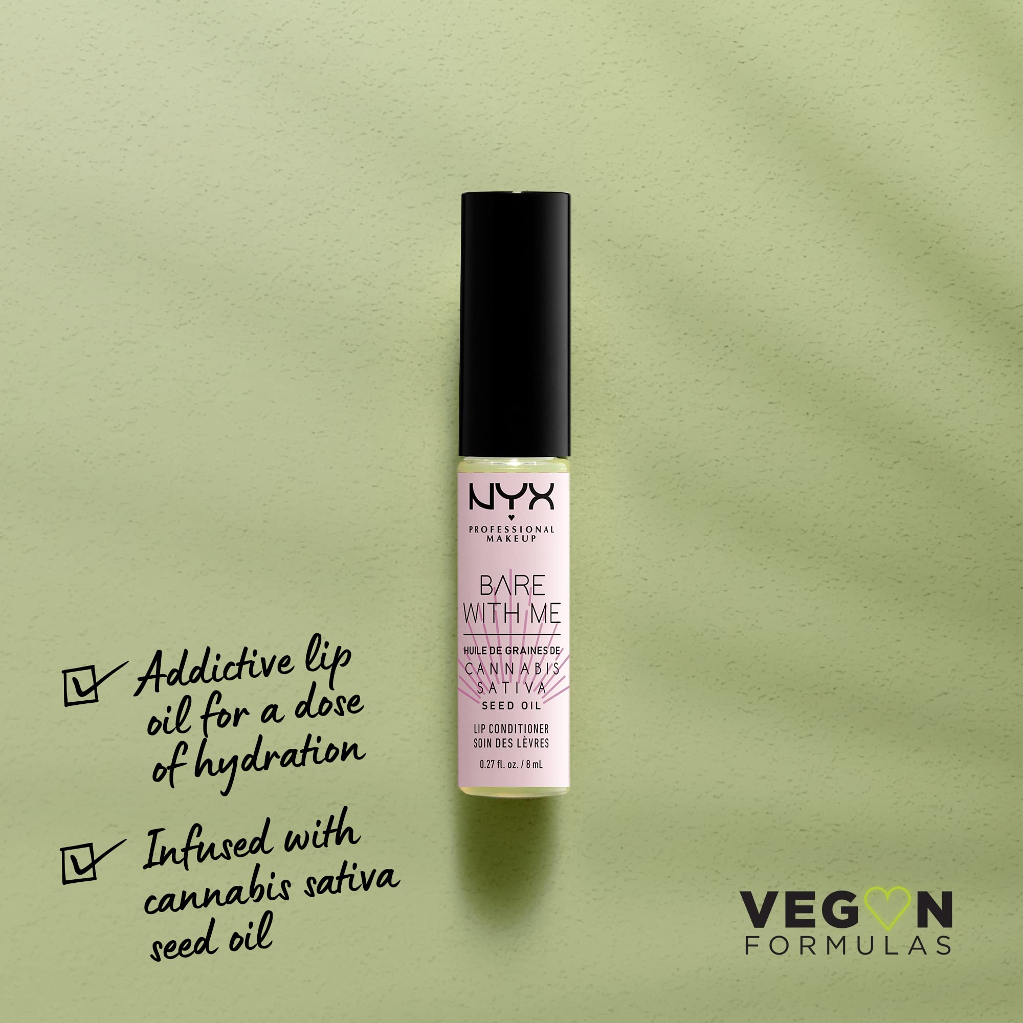 NYX Bare With Me Cannabis Sativa Seed Oil Lip Conditioner Gloss