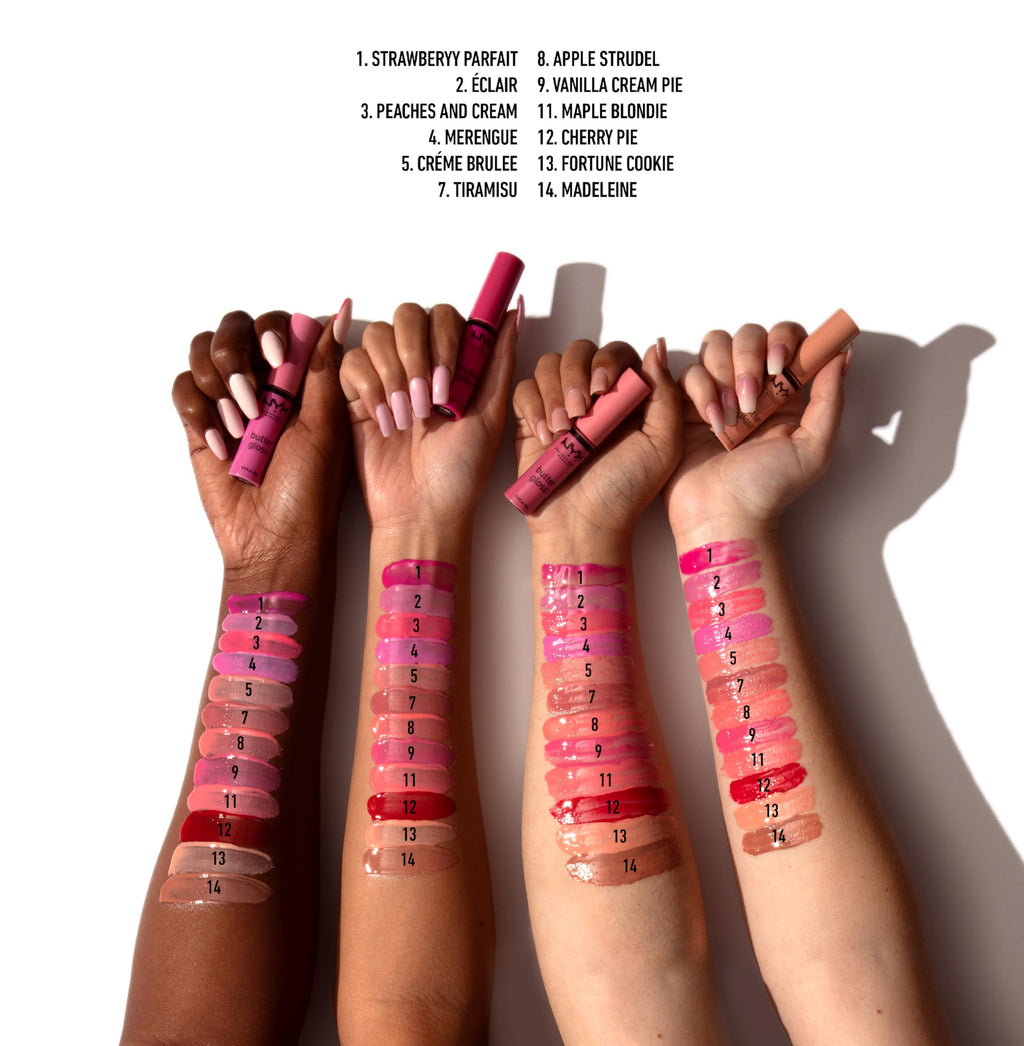 NYX PROFESSIONAL MAKEUP Butter Gloss Sugar Glass Clear 3-Pack – Non-Sticky Lip Gloss, Sheer to Medium Shine