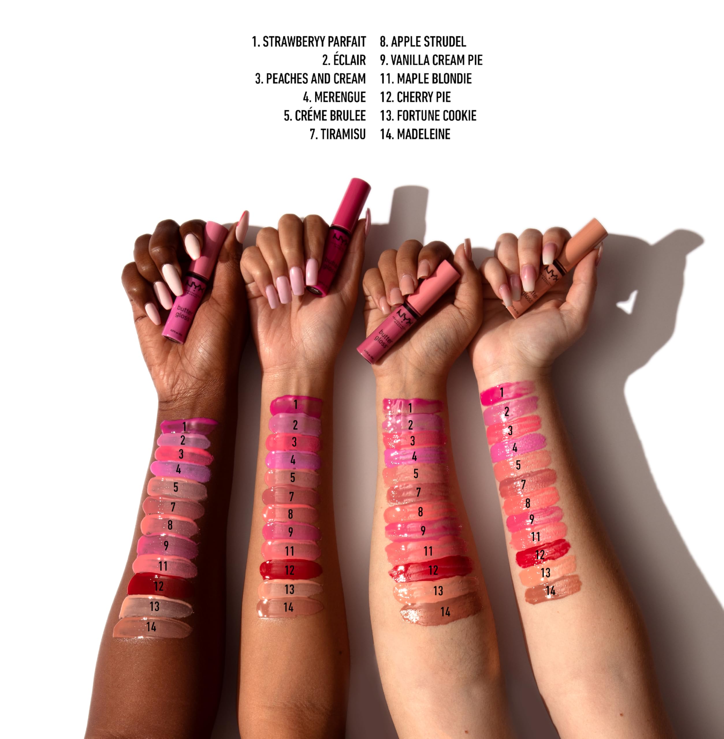 NYX PROFESSIONAL MAKEUP Butter Gloss Sugar Glass Clear 3-Pack – Non-Sticky Lip Gloss, Sheer to Medium Shine