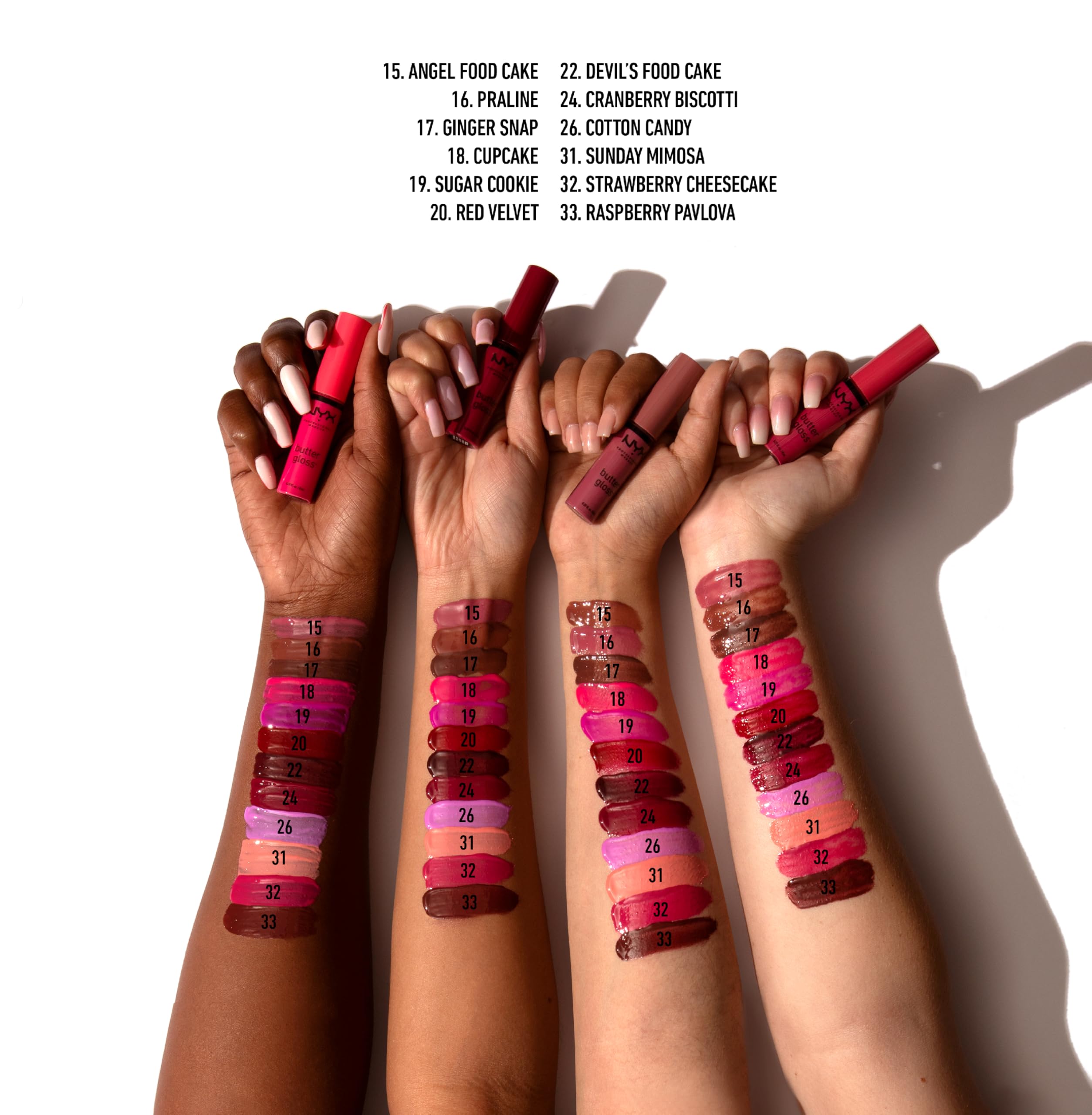 NYX PROFESSIONAL MAKEUP Butter Gloss Sugar Glass Clear 3-Pack – Non-Sticky Lip Gloss, Sheer to Medium Shine