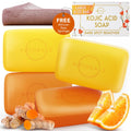 O NATURALS 100% Natural Kojic Acid Soap Gift Set – 4pc Turmeric