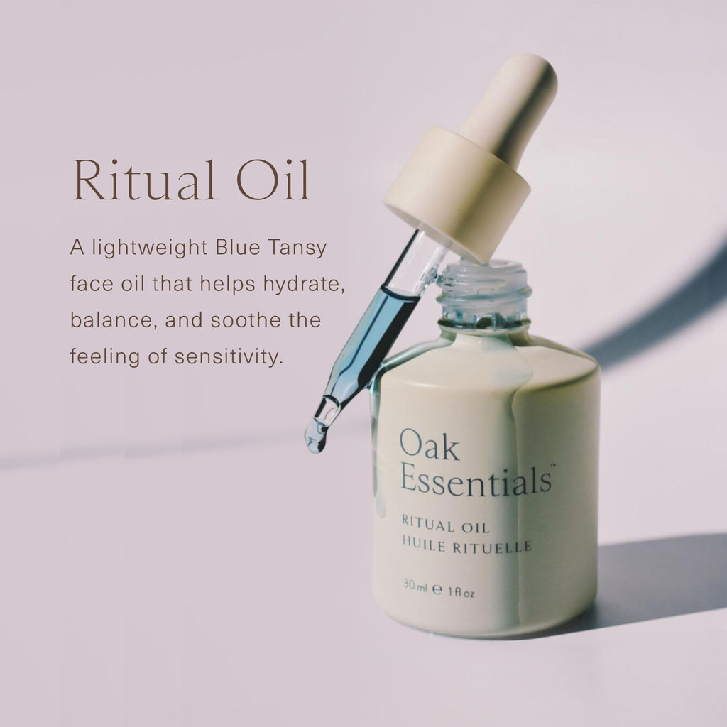 Oak Essentials Ritual Oil – Lightweight Blue Tansy Facial Oil for Balance & Radiance