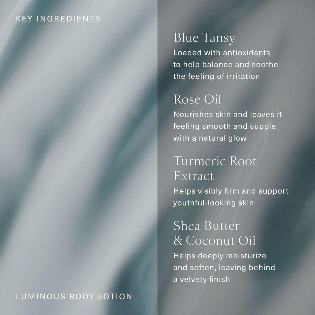 Oak Essentials Luminous Body Lotion | Hydrating Blue Tansy and Rose Oil with Turmeric – Travel Size 1.33 fl oz