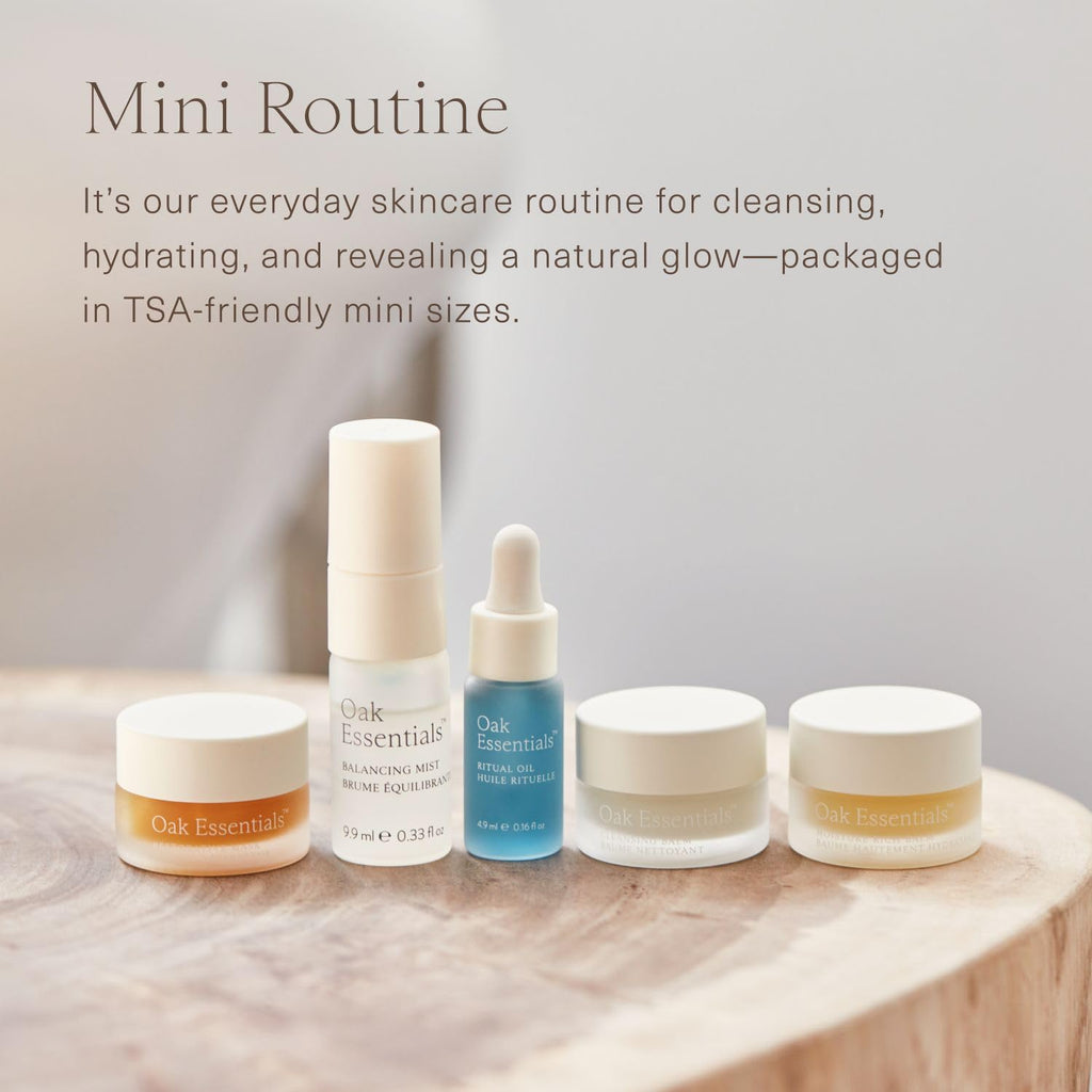 Oak Essentials Mini Routine — Clean Hydrating Travel-Size Skincare Set