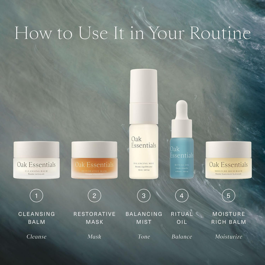 Oak Essentials Mini Routine — Clean Hydrating Travel-Size Skincare Set