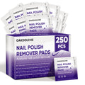 OAKDOLCHE 250-Pack Nail Polish Remover Pads – Individually Wrapped, Travel-Friendly, Quick Gel & Regular Removals