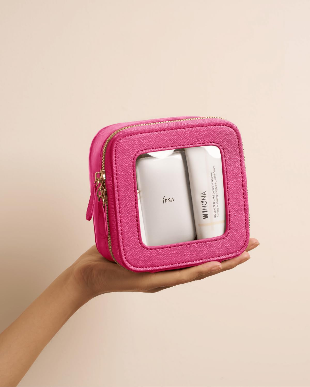 Oaque Clear Cosmetic Bag Set – 3-Piece Transparent Makeup Bags with Handle | Travel Toiletry Organizer