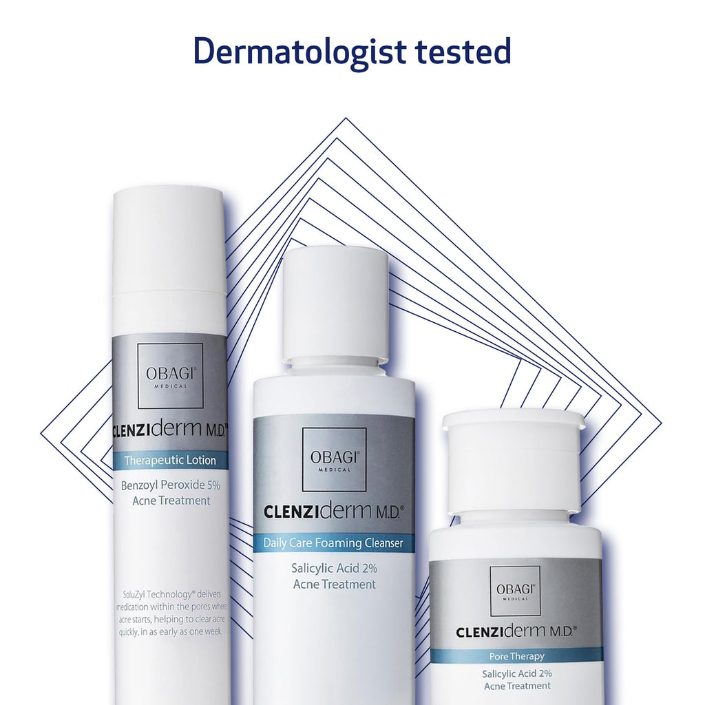 Obagi CLENZIderm M.D. Therapeutic System – 3 Step Acne Treatment with 2% BHA Cleanser, 2% BHA Toner, 5% BPO