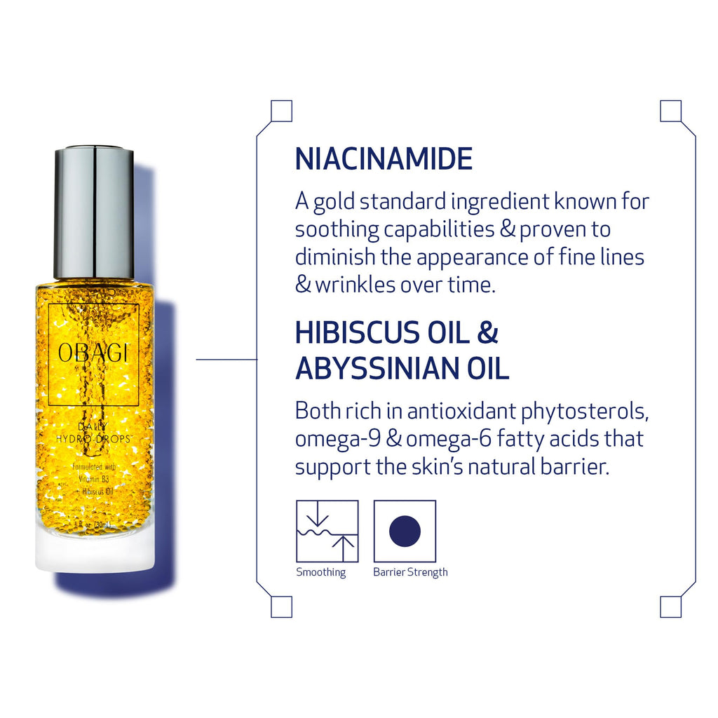 Obagi Daily Hydro-Drops Facial Serum – Hydration & Fine Line Softening – 1 oz