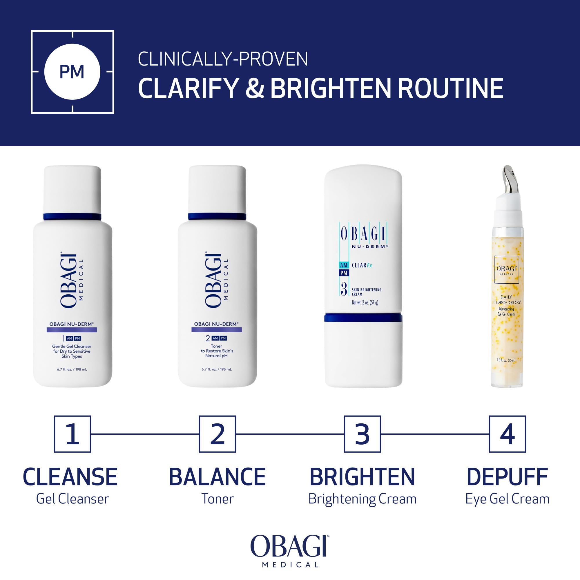 Obagi Medical Nu-Derm Clear Fx – Skin Brightening Cream with Arbutin, Vitamin C & Lactic Acid | 2 oz