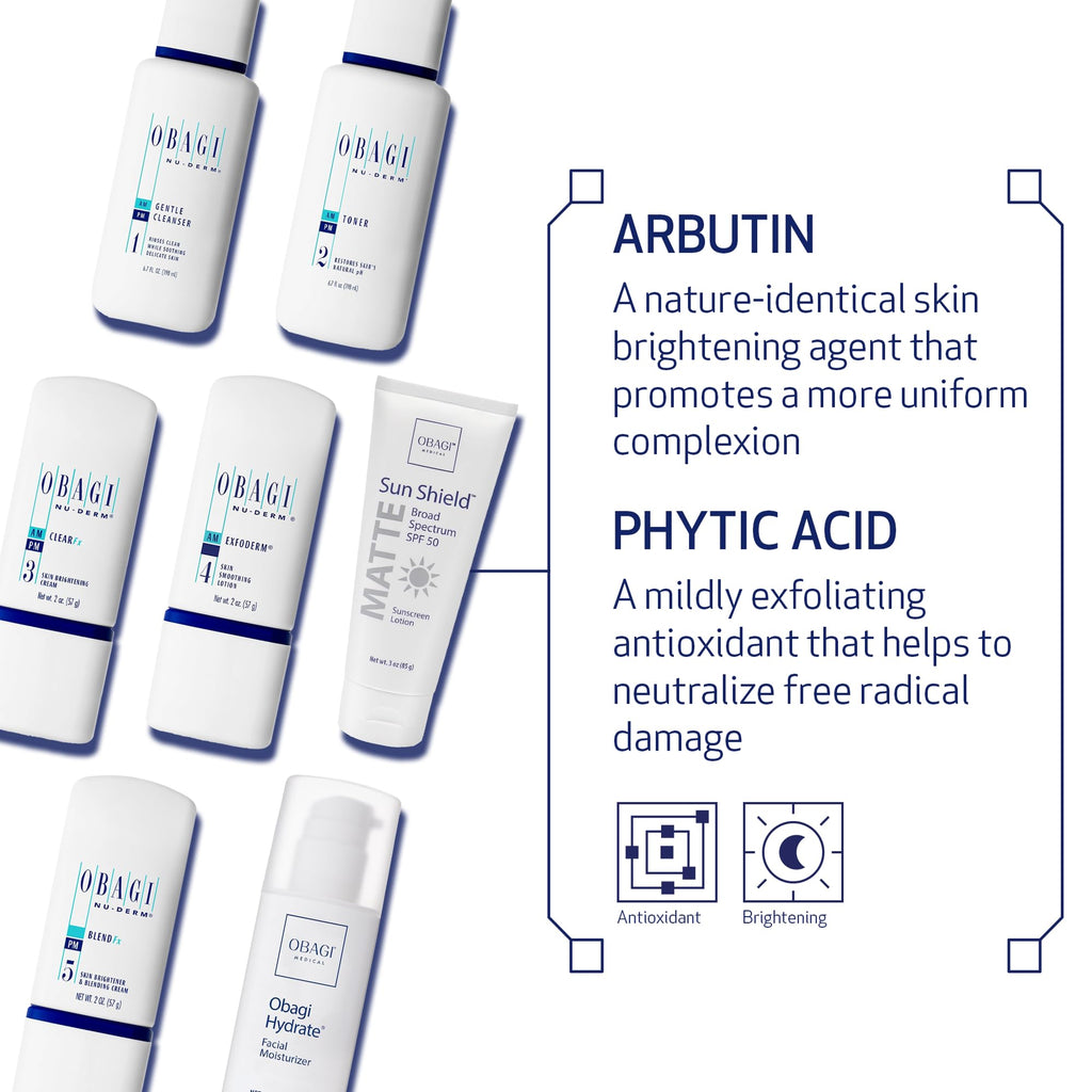 Obagi Nu-Derm Fx Skin Brightening System for Normal to Dry Skin — 7-Step Routine