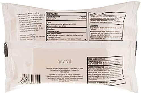 SUZANOBAGIMD On the Go Cleansing Wipes for Oily or Acne-Prone Skin, 25 Count | Obagi Medical