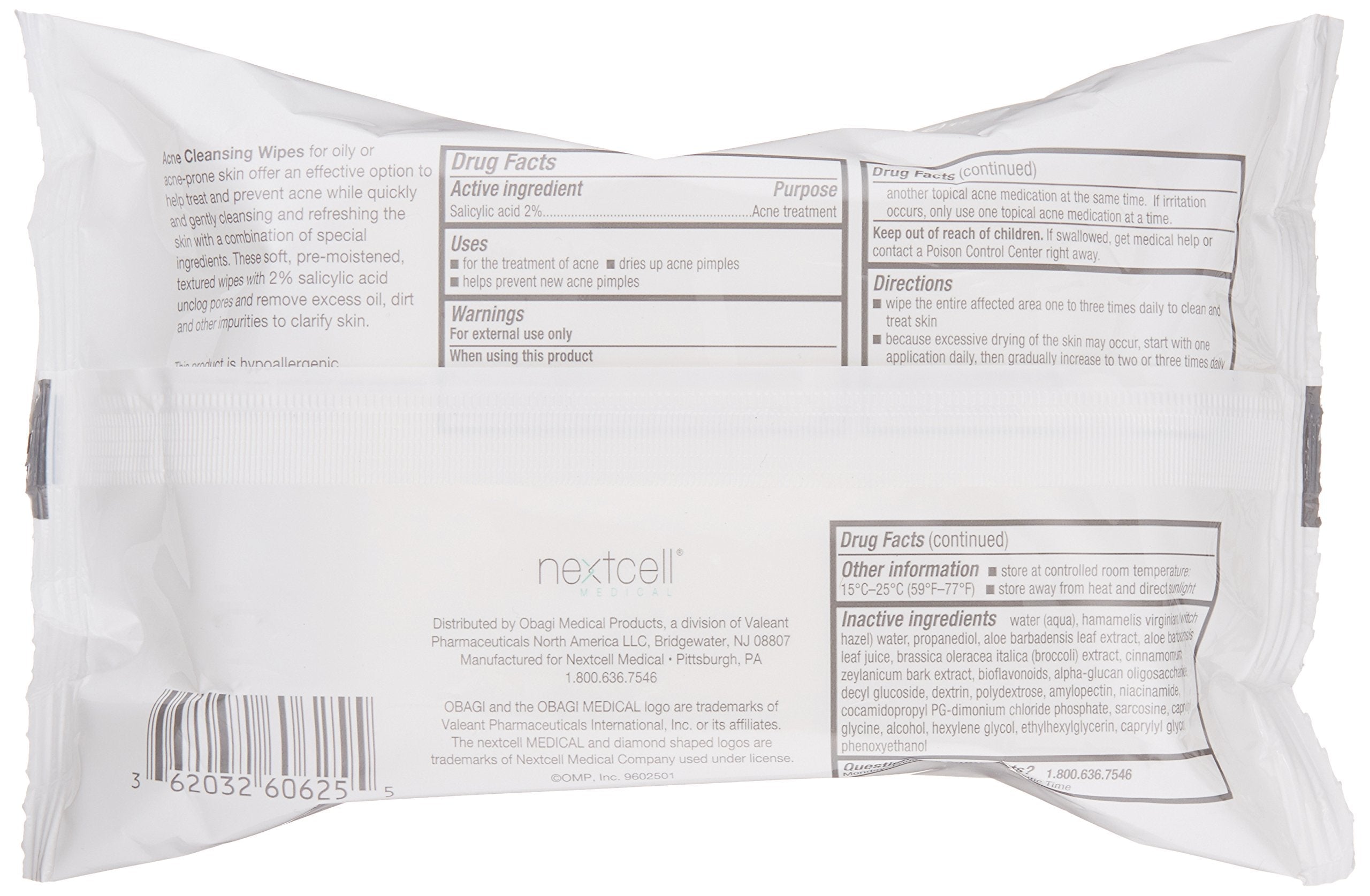 SUZANOBAGIMD On the Go Cleansing Wipes for Oily or Acne-Prone Skin, 25 Count | Obagi Medical