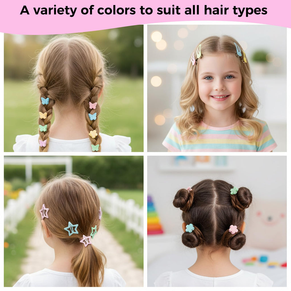 obeoby Colorful Rubber Bands Set – 2020 Pcs Elastic Hair Ties, 5 Styling Tools, 40 Hair Clips, Gift for Daughter