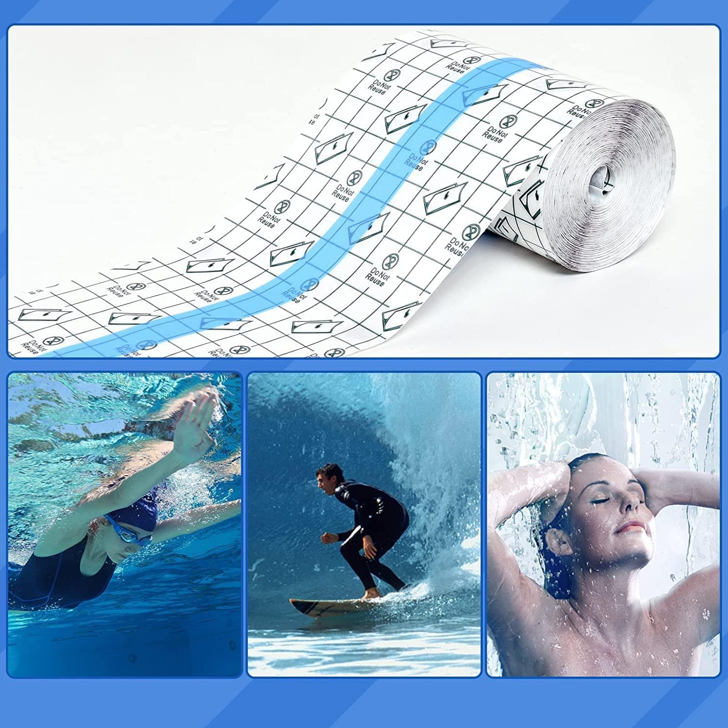 OBTANIM Transparent Waterproof Tattoo Bandage — Clear Adhesive Film (8x197 in)