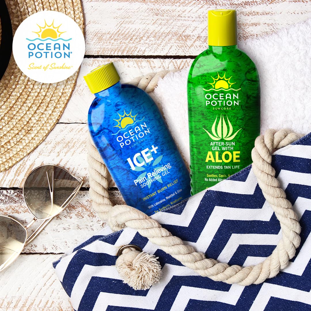 Ocean Potion Aloe Vera Gel 8.5oz Pack of 2 – Pure Aloe for Skin