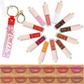 O'CHAIN 12-Color Lip Oil Set | Portable Keychain, High Shine & Hydration