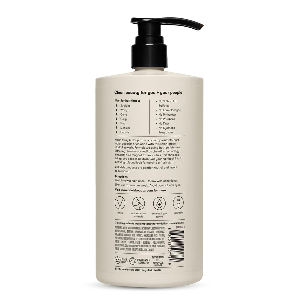 Odele Clarifying Sulfate-Free Shampoo – Deep Weekly Clean for All Hair Types, 32 oz