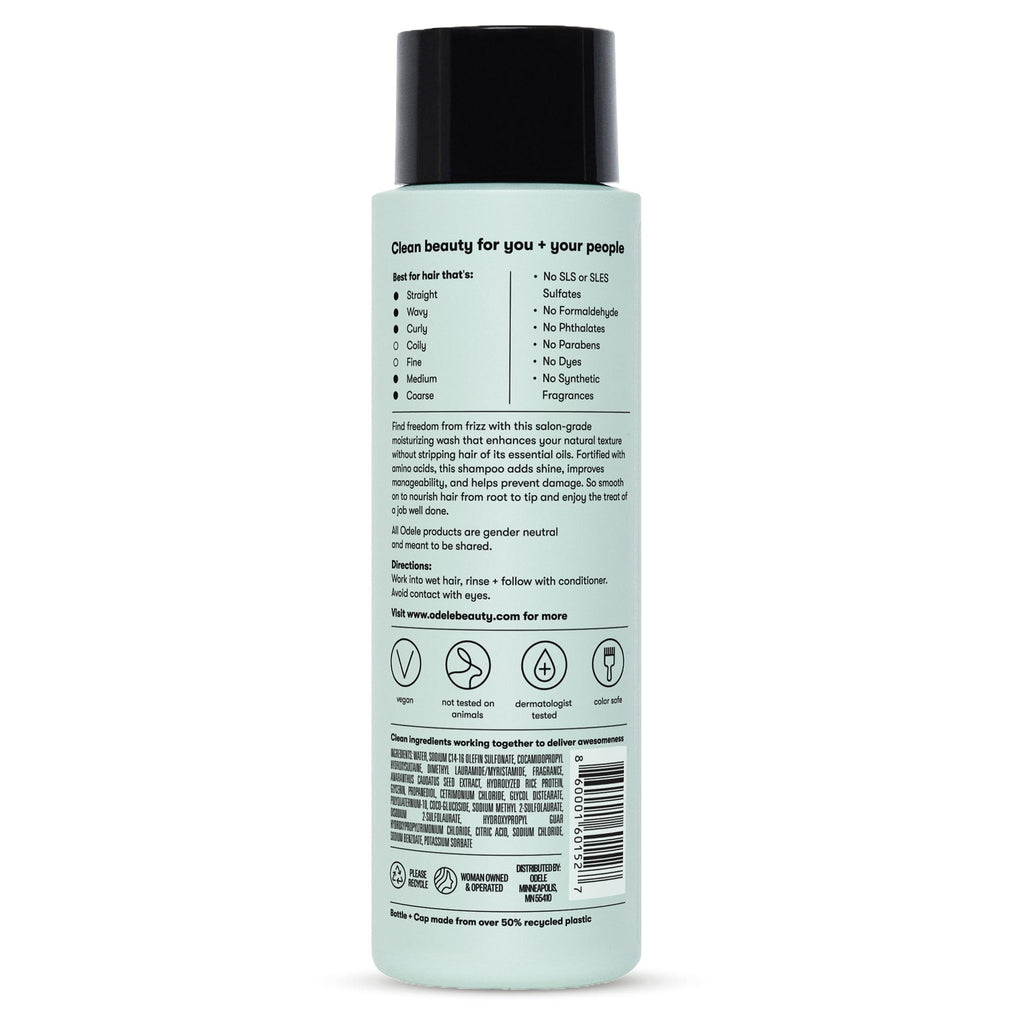 Odele Smoothing Sulfate-Free Shampoo – Extra Moisture, Frizz Control, Shine | 13 Fl Oz