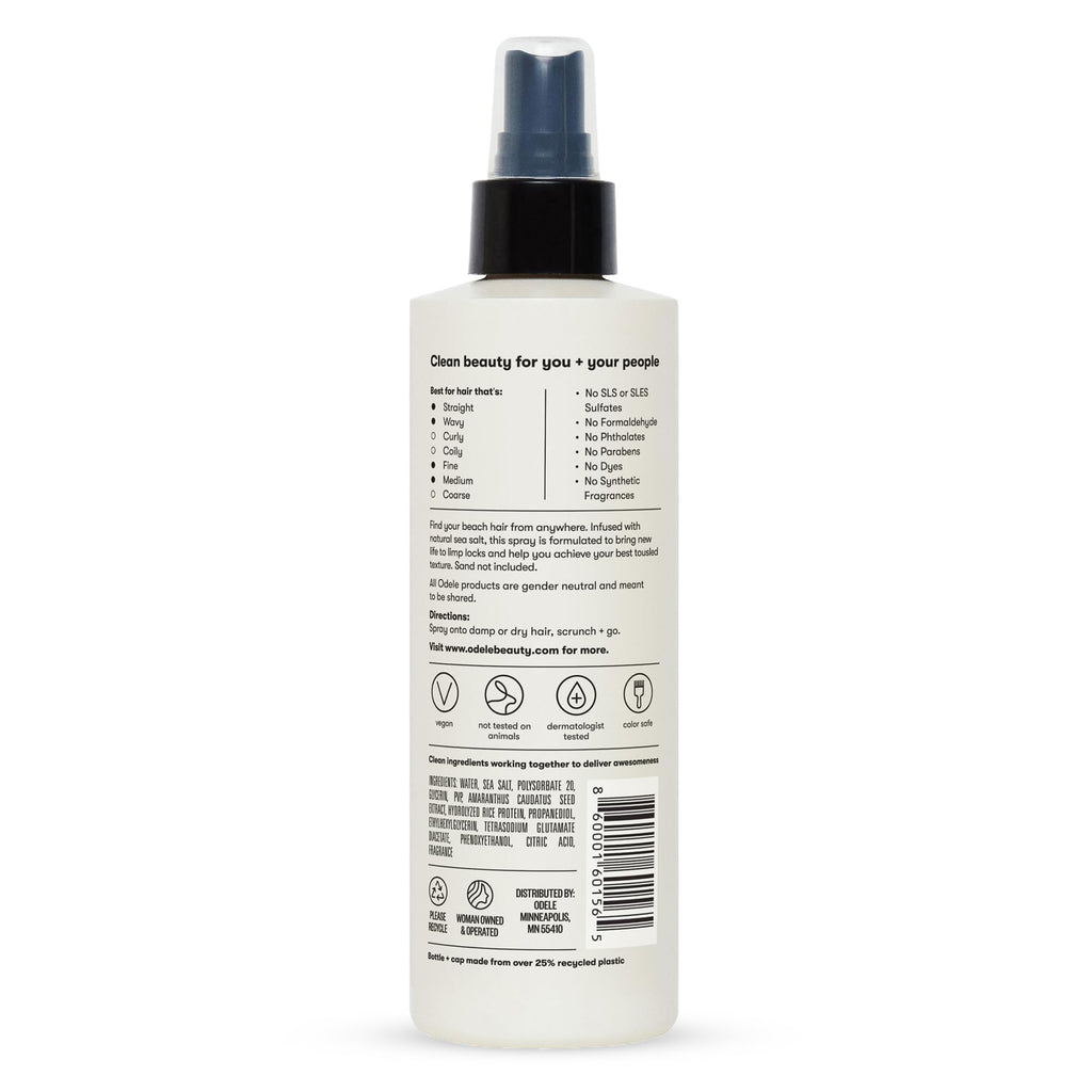 Odele Texturizing Sea Salt Spray – Volume & Beachy Texture for Straight-to-Wavy Hair (8 Fl Oz)
