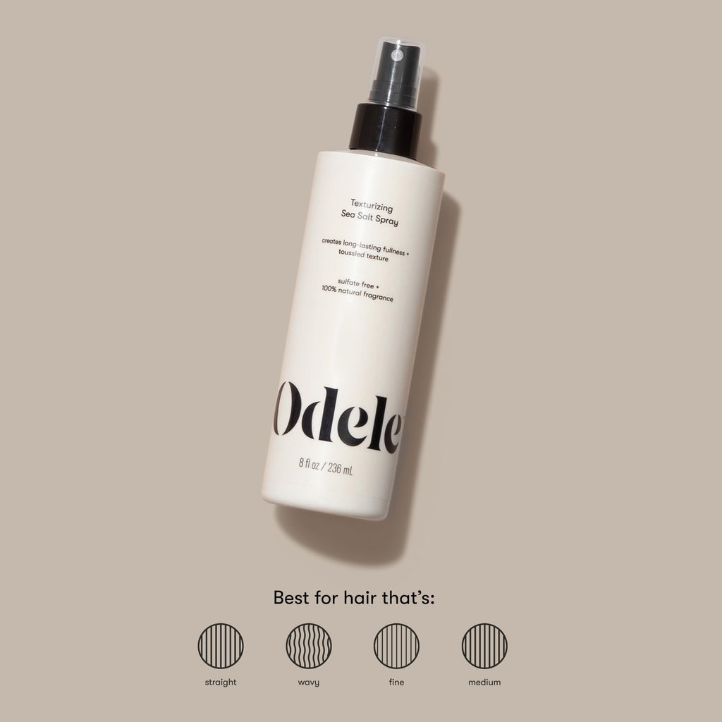 Odele Texturizing Sea Salt Spray – Volume & Beachy Texture for Straight-to-Wavy Hair (8 Fl Oz)