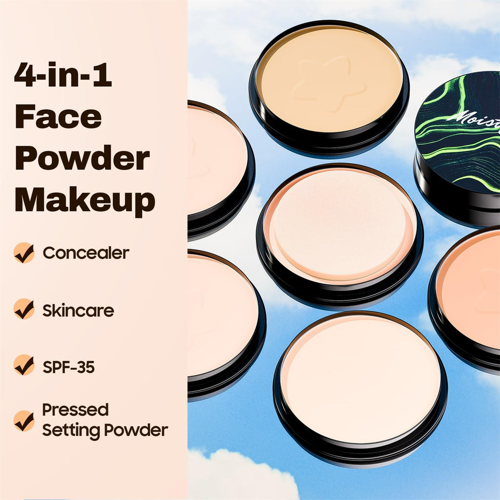 OETUIOW Mushroom Head Air Cushion CC Cream with Setting Powder Set – Shine Control, Blur & Even Skin Tone for All Skin Types