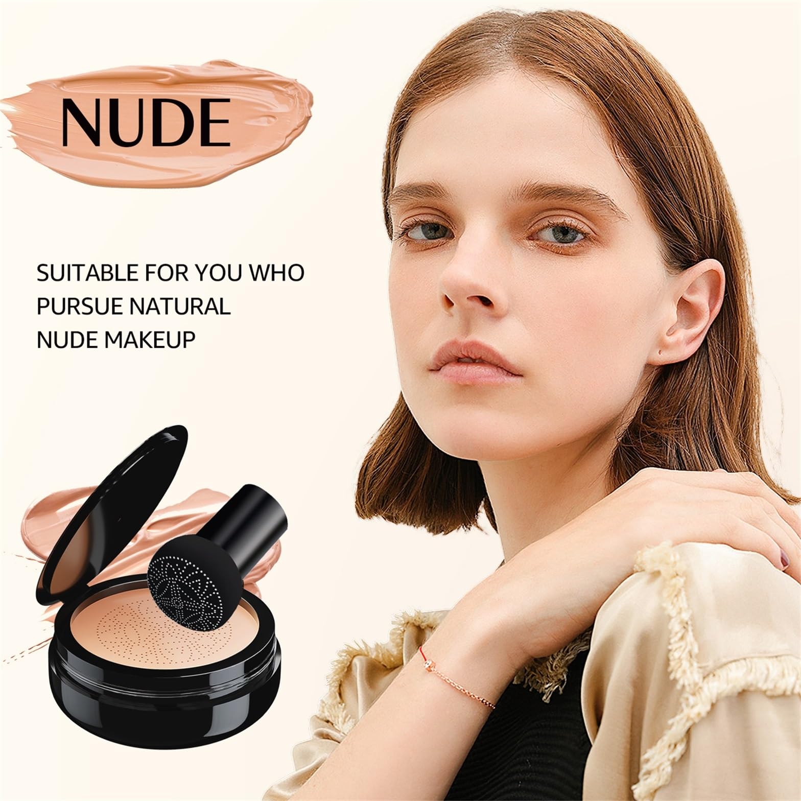 OETUIOW Mushroom Head Air Cushion CC Cream — Hydrating BB for Mature Skin, Long-Lasting, Even Tone