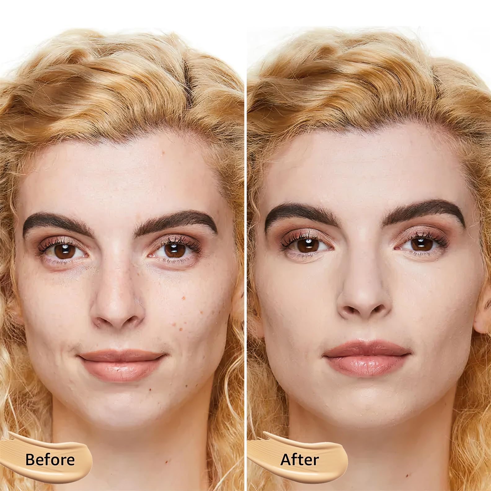OETUIOW Mushroom Head Air Cushion CC Cream – Long-Lasting BB Cream for Mature Skin, Ivory