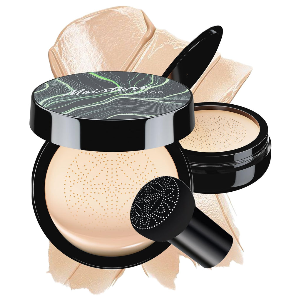 OETUIOW Mushroom Head Air Cushion CC Cream – Long-Lasting BB Cream for Mature Skin, Ivory