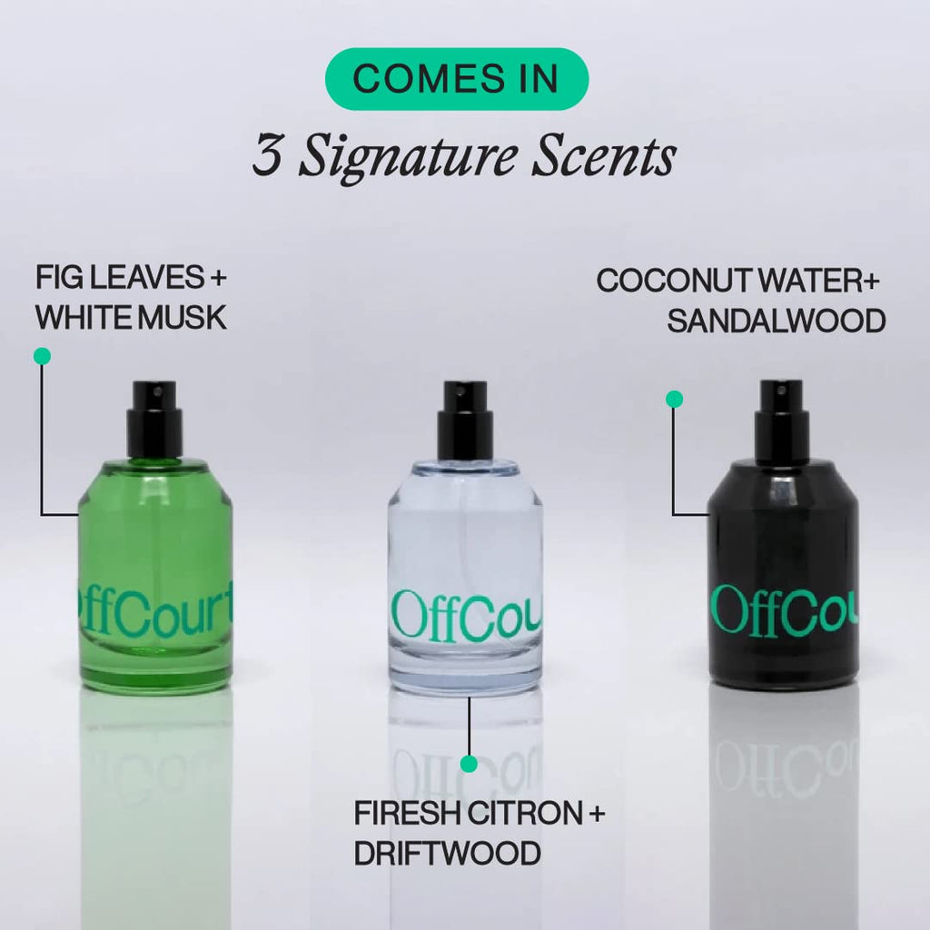 OffCourt Unisex Fragrance: Fig Leaves & White Musk | Clean Vegan Cologne 1.7oz | Made in USA