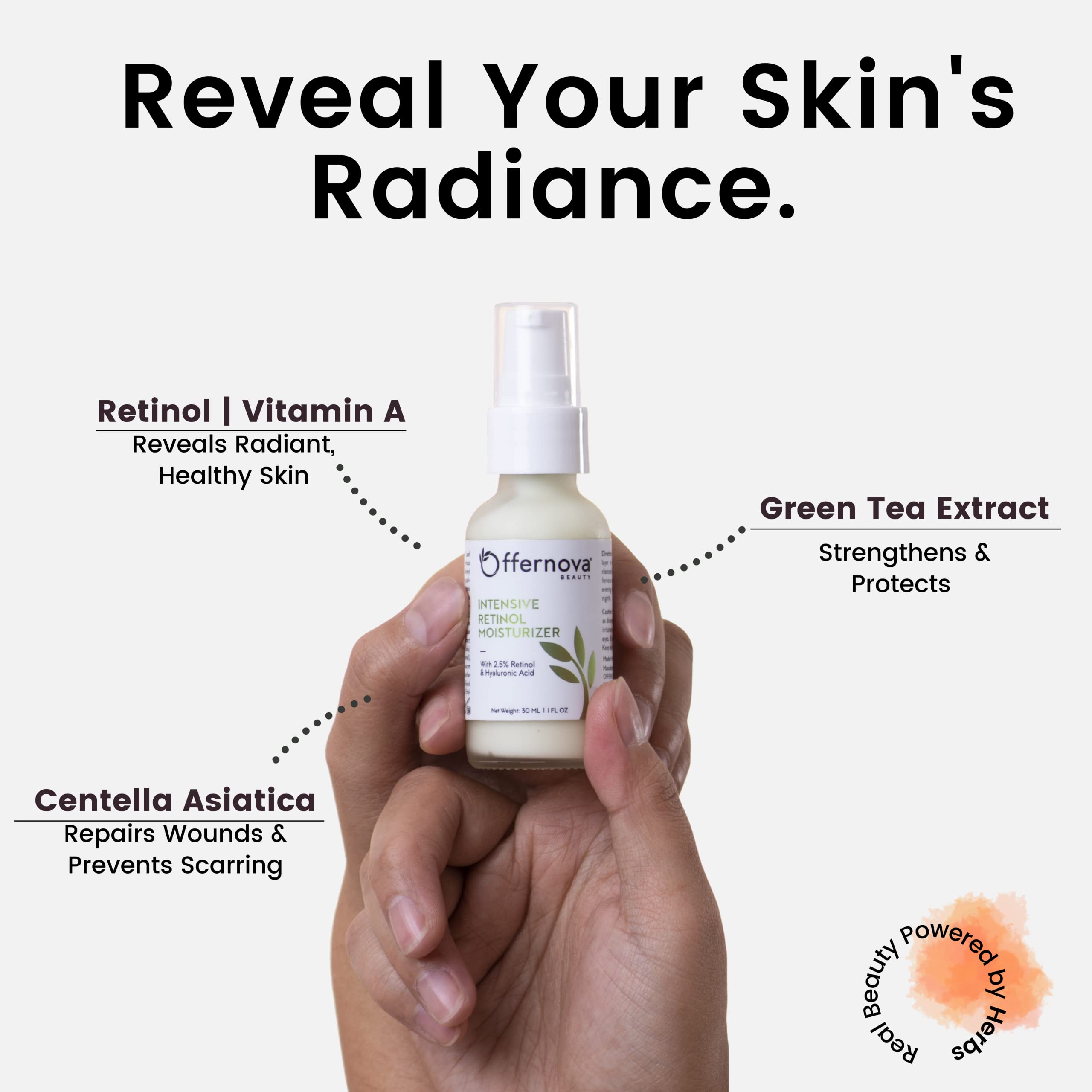 Offernova Intensive Retinol Moisturizer – Deep Hydration Night Cream with 2.5% Vitamin A, Hyaluronic Acid & Vitamin E