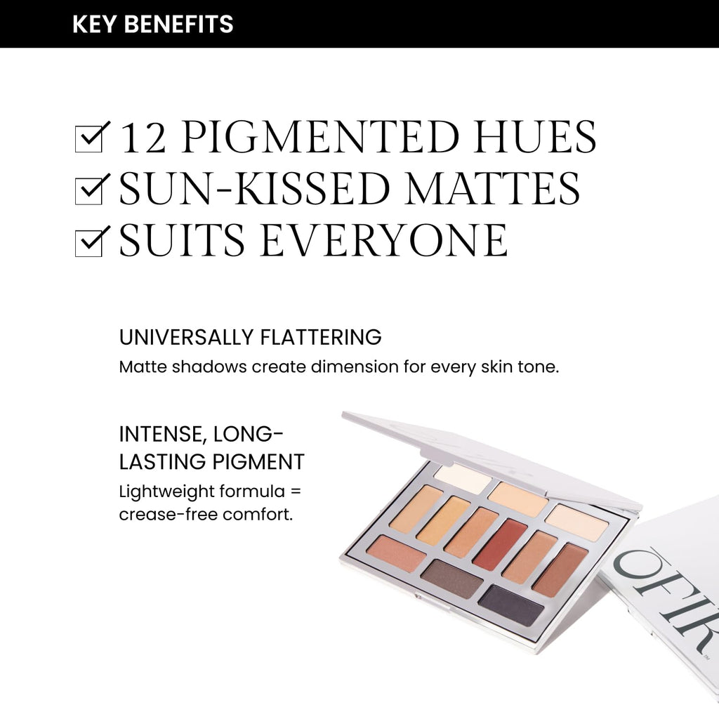 OFIR Shimmer 12-Shade Palette – Dune Matte, Buildable, Talc-Free