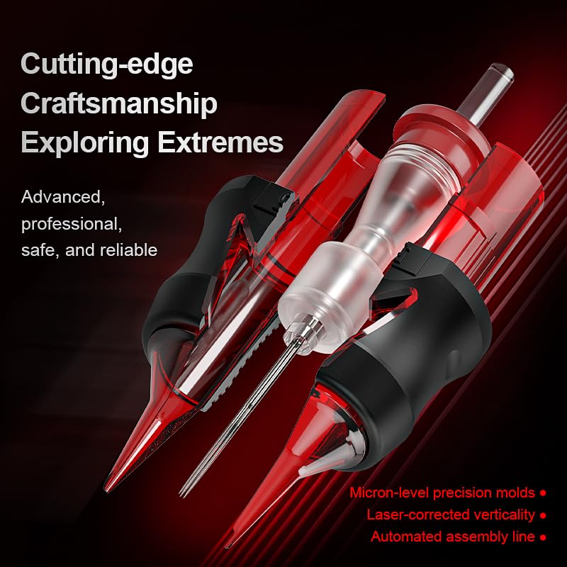 OG PRODUCE Tattoo Cartridge Needles 20Pcs – Round Liner/Shader, Magum, Mix Bugpin for Rotary Machines (1009RL)